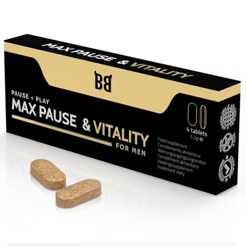 BLACK BULL - MAX PAUSE & VITALITY RETARDANTE PARA HOMBRE 4 CPSULAS