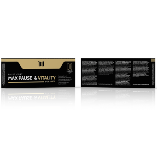 BLACK BULL - MAX PAUSE & VITALITY RETARDANTE PARA HOMBRE 4 CPSULAS