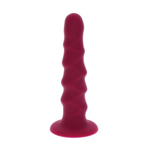 GET REAL - RIBBED DONG 12 CM ROJO