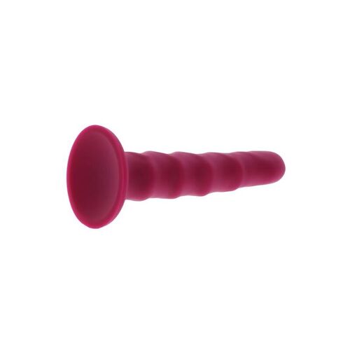 GET REAL - RIBBED DONG 12 CM ROJO