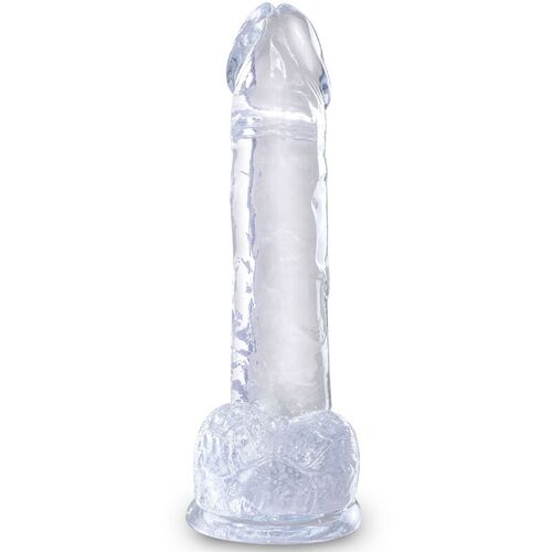 KING COCK - CLEAR PENE REALISTICO CON TESTICULOS 15.2 CM TRANSPARENTE