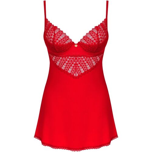 OBSESSIVE - INGRIDIA CHEMISE & TANGA ROJO XS/S