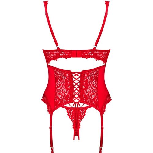 OBSESSIVE - AMOR CHERRIS CORSET & TANGA L/XL