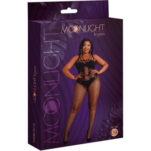 MOONLIGHT - MODELO 4 BODYSTOCKING NEGRO TALLA UNICA / PLUS SIZE