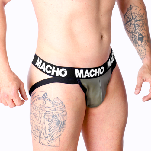 MACHO - MX27GR JOCK CUERO GRIS BEIGE M