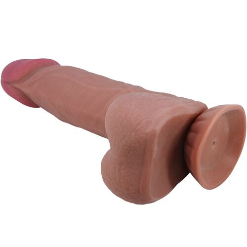 PRETTY LOVE - SLIDING SKIN SERIES DILDO REALSTICO CON VENTOSA PIEL DESLIZANTE MORENO 20.6 CM