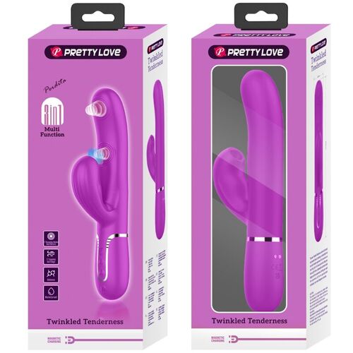 PRETTY LOVE - PERLITA VIBRADOR PUNTO G 3 EN 1 MULTIFUNCIN VIOETA