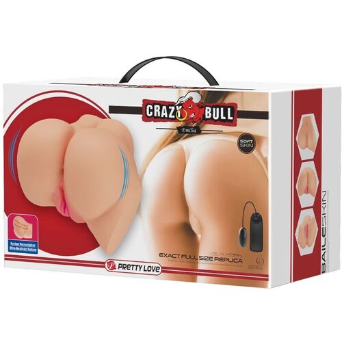 CRAZY BULL - VAGINA Y ANO REALISTICOS VIBRADOR EMILIA