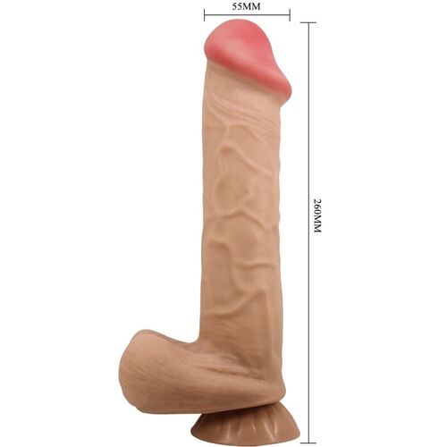 PRETTY LOVE - SLIDING SKIN SERIES DILDO REALSTICO CON VENTOSA PIEL DESLIZANTE 26 CM