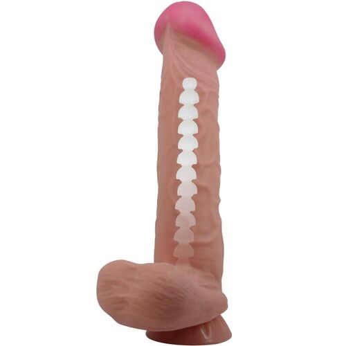 PRETTY LOVE - SLIDING SKIN SERIES DILDO REALSTICO CON VENTOSA PIEL DESLIZANTE MORENO 26 CM