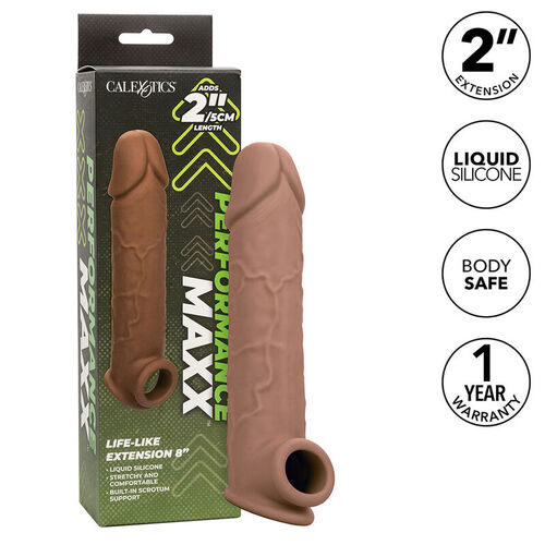 CALEXOTICS - PERFORMANCE MAXX EXTENSIN REALISTA 8 PIEL MORENO