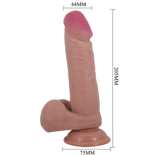 PRETTY LOVE - SLIDING SKIN SERIES DILDO REALSTICO CON VENTOSA PIEL DESLIZANTE NATURAL 20.5 CM