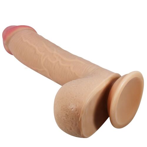 PRETTY LOVE - SLIDING SKIN SERIES DILDO REALSTICO CON VENTOSA PIEL DESLIZANTE NATURAL 23.4 CM