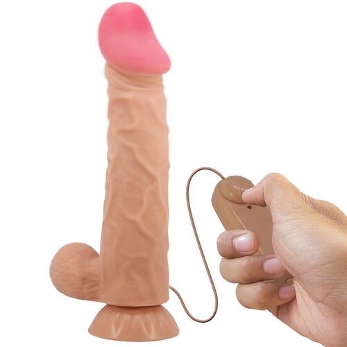 PRETTY LOVE - SLIDING SKIN SERIES DILDO REALSTICO CON VENTOSA PIEL DESLIZANTE NATURAL 24 CM