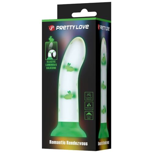 PRETTY LOVE - MAGICAL NIGHTFALL DILDO SIN VIBRACIN LUMINOSO VERDE