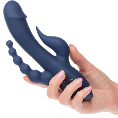 CALEXOTICS - VIBRADOR TRIPLE ORGASM AZUL