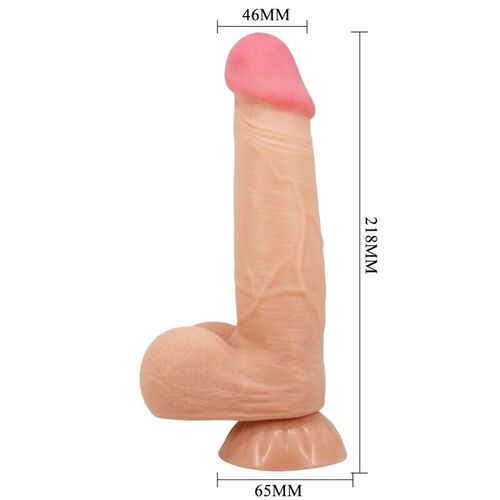 PRETTY LOVE - SLIDING SKIN SERIES DILDO REALSTICO CON VENTOSA PIEL DESLIZANTE NATURAL 21.8 CM