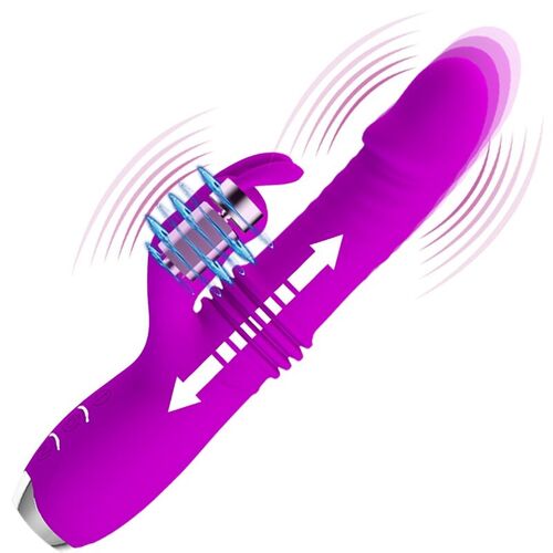 PRETTY LOVE - DOROTHY VIBRADOR CONEJO RECARGABLE MORADO