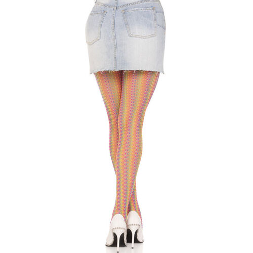 LEG AVENUE - MEDIAS DE CROCHET MULTICOLOR