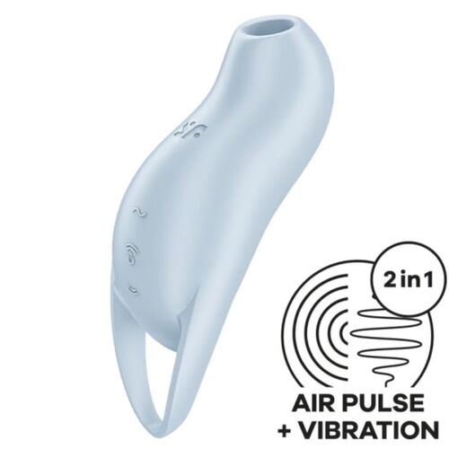 SATISFYER - POCKET PRO 1 ESTIMULADOR CLTORIS AZUL CLARO