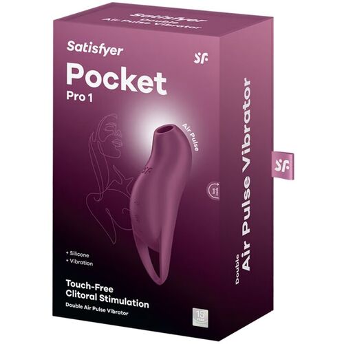 SATISFYER - POCKET PRO 1 ESTIMULADOR CLTORIS GRANATE