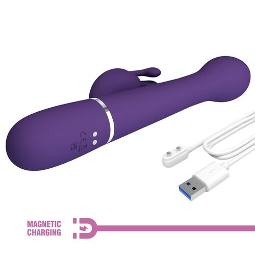 PRETTY LOVE - DEJON VIBRADOR RABBIT 3 EN 1 MULTIFUNCIÓN MORADO