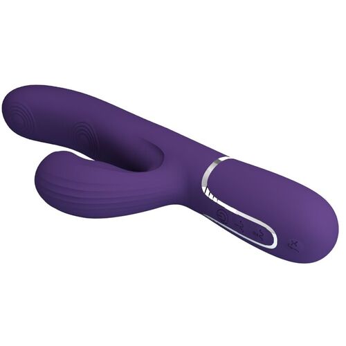 PRETTY LOVE - PERLITA VIBRADOR PUNTO G 3 EN 1 MULTIFUNCIN MORADO