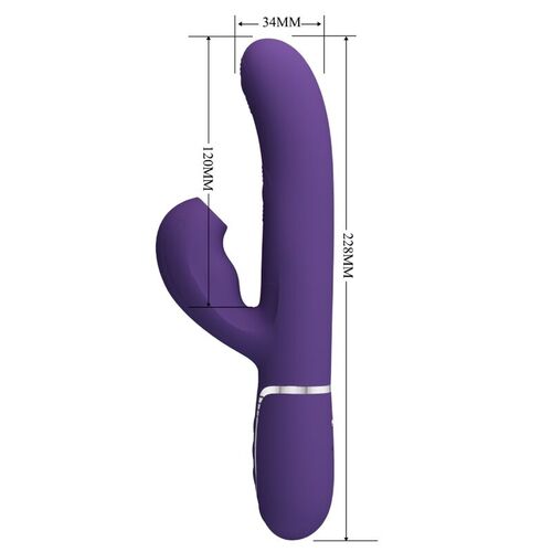 PRETTY LOVE - PERLITA VIBRADOR PUNTO G 3 EN 1 MULTIFUNCIN MORADO