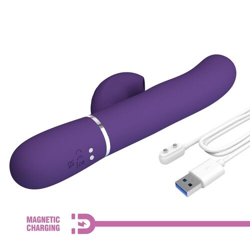 PRETTY LOVE - PERLITA VIBRADOR PUNTO G 3 EN 1 MULTIFUNCIN MORADO