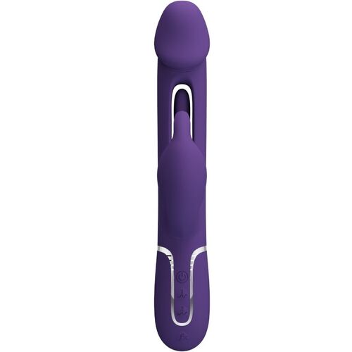 PRETTY LOVE - KAMPAS VIBRADOR RABBIT 3 EN 1 MULTIFUNCIÓN CON LENGUA VIOLETA