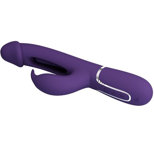 PRETTY LOVE - KAMPAS VIBRADOR RABBIT 3 EN 1 MULTIFUNCIN CON LENGUA VIOLETA