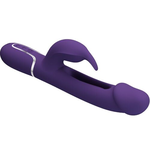 PRETTY LOVE - KAMPAS VIBRADOR RABBIT 3 EN 1 MULTIFUNCIN CON LENGUA VIOLETA