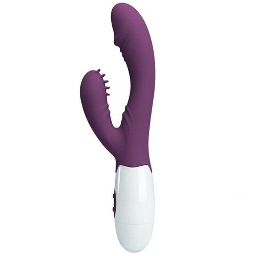 PRETTY LOVE - BUTTERFLY KISS VIBRADOR RABBIT & ESTIMULADOR PUNTO G MORADO