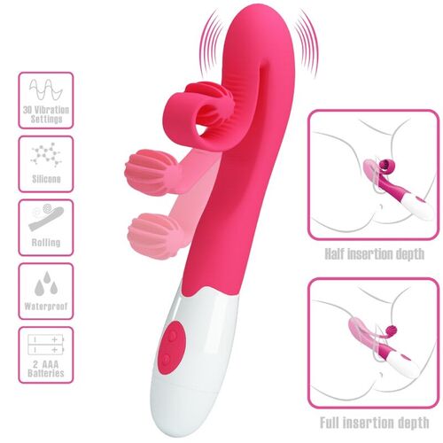 ROMANCE - VIBRADOR Y ESTIMULADOR 30 VELOCIDADES ROSA