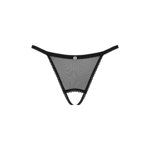 OBSESSIVE - CELIA NOIR CROTCHLESS TANGA M/L