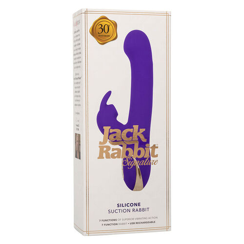 CALEXOTICS - JACK VIBRADOR RABBIT Y ESTIMULADOR 7 NIVELES DE VIBRACIÓN Y SUCCIÓN AZUL