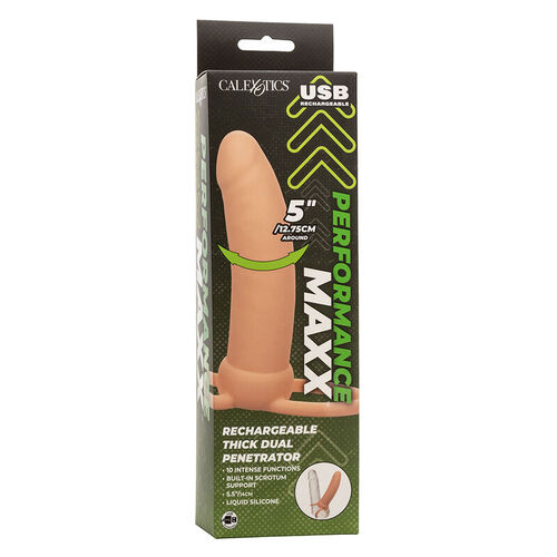 CALEXOTICS - MAXX DOBLE PENETRADOR GRUESO 10 VIBRACIONES NATURAL