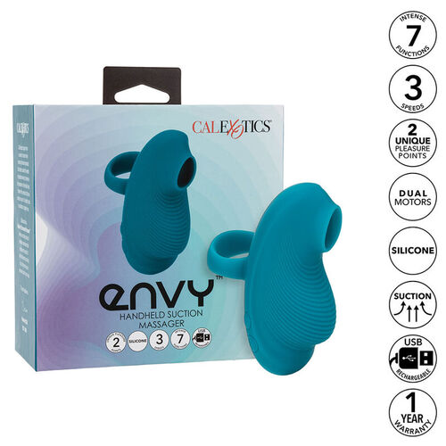 CALEXOTICS - ENVY MASAJEADOR DE BOLA RODANTE 7 VIBRACIONES AZUL