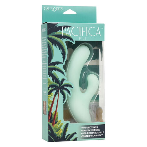 CALEXOTICS - PACIFICA FIJI VIBRADOR Y ESTIMULADOR PUNTO G 10 VIBRACIONES AQUA