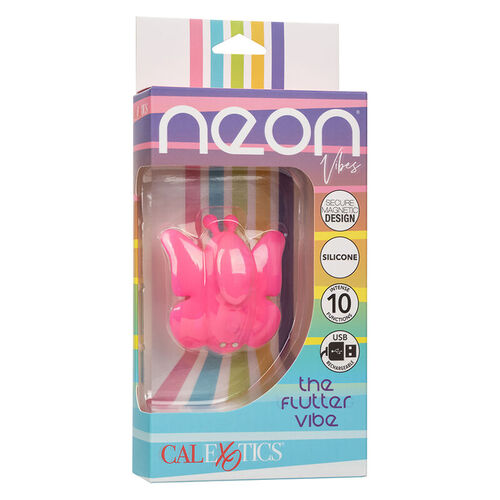 CALEXOTICS - NEON VIBES THE FLUTTER VIBE ESTIMULADOR 10 VIBRACIONES ROSA