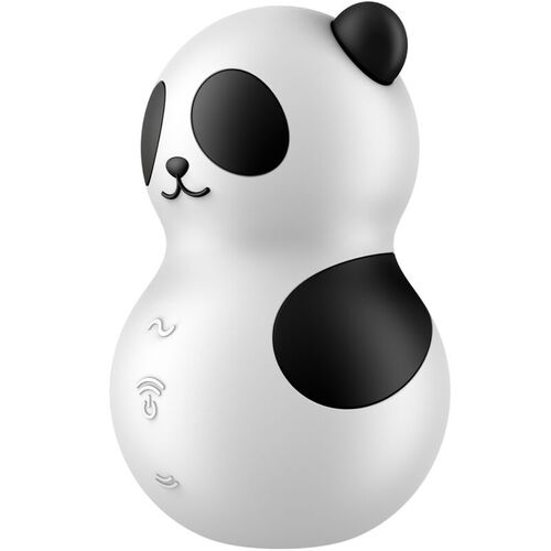 SATISFYER - POCKET PANDA ESTIMULADOR & VIBRADOR BLANCO Y NEGRO