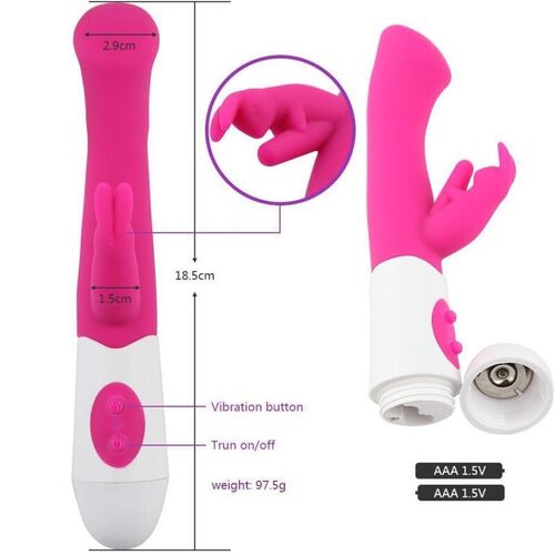 ARMONY - RABBIT VIBRADOR & ESTIMULADOR PUNTO G 10 VELOCIDADES ROSA