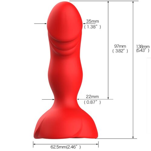 ARMONY - EXTREME A BLOOM ROSA VIBRADOR & PLUG ANAL CONTROL REMOTO ROJO