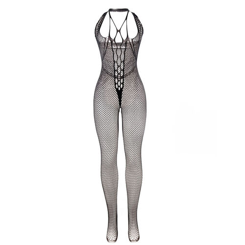 SUBBLIME - 951788 BODYSTOCKING LARGO DE REJILLA TIRANTES EN PECHO Y ESPALDA NEGRO TALLA ÚNICA