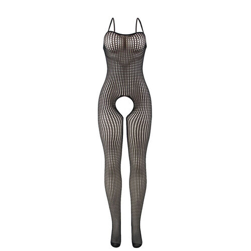 SUBBLIME - 951726 BODYSTOCKING CROTCHLESS DE REJILLA ELSTICO NEGRO TALLA ÚNICA