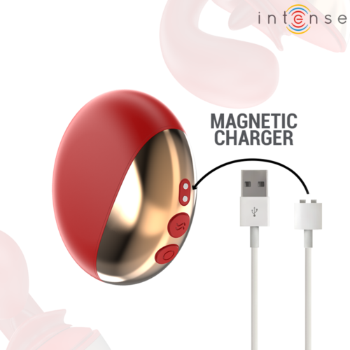 INTENSE - MARIAH VIBRADOR & ESTIMULADOR EN FORMA DE U 10 VIBRACIONES ROJO