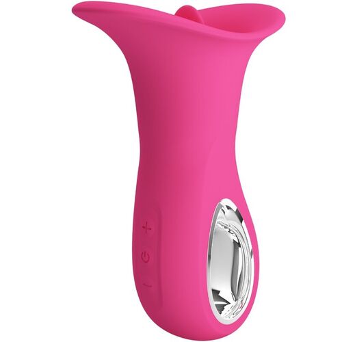 PRETTY LOVE - CLYDE VIBRADOR ORAL LENGUA VIBRADORA 12 VIBRACIONES ROSA