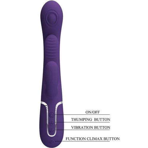 PRETTY LOVE - SHANIA TRIPLE VIBRADOR RABBIT MULTIFUNCIÓN MORADO