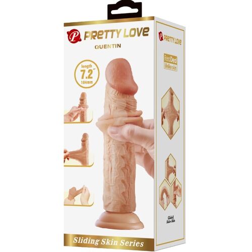 PRETTY LOVE - QUENTIN DILDO REALÍSTICO 18 CM NATURAL