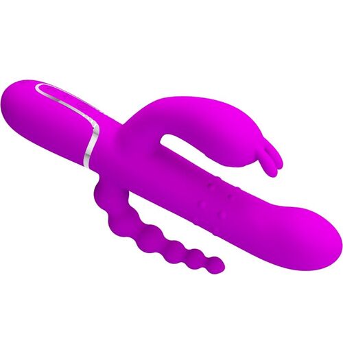 PRETTY LOVE - CAMMY TRIPLE VIBRADOR MULTIFUNCIÓN 4 EN 1 ROSA